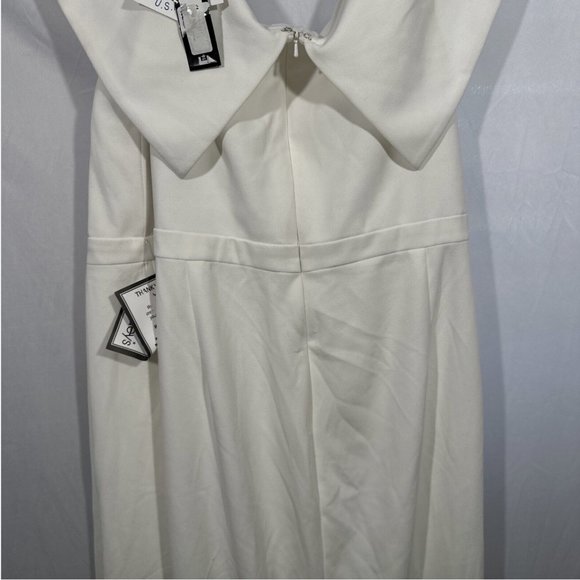 NWD DEFECT $250 Xscape Off the Shoulder Surplice Gown White [ SZ 20W PLUS ] Q451 - Picture 10 of 16